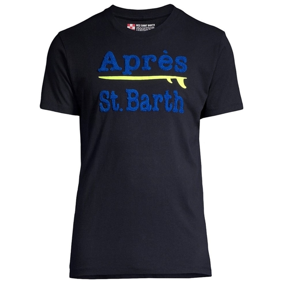 MC2 Saint Barth Apres St. Barth Crewneck T-Shirt MADE IN PORTUGAL - Picture 1 of 6